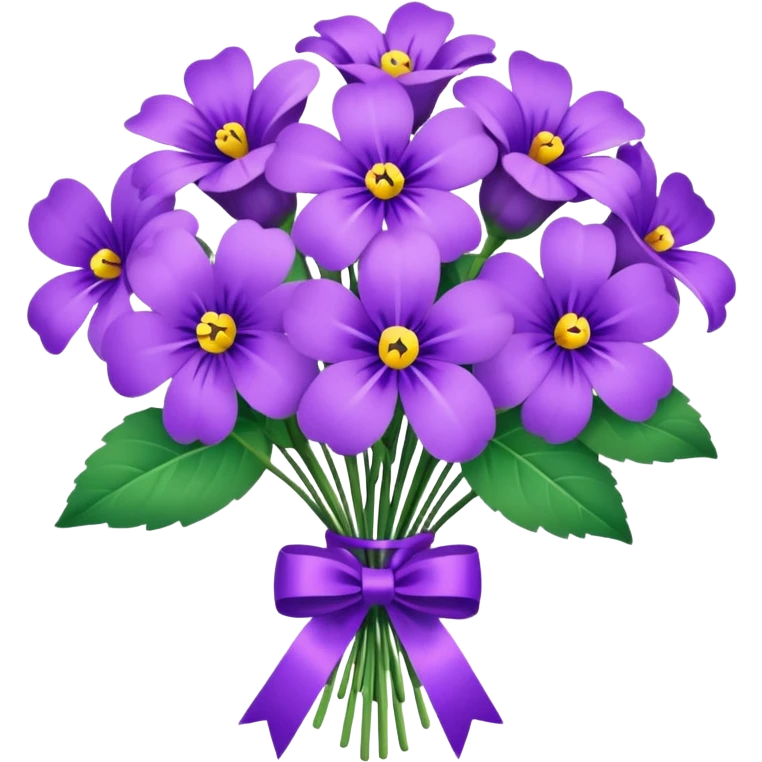 Violet flower bouquet emoji