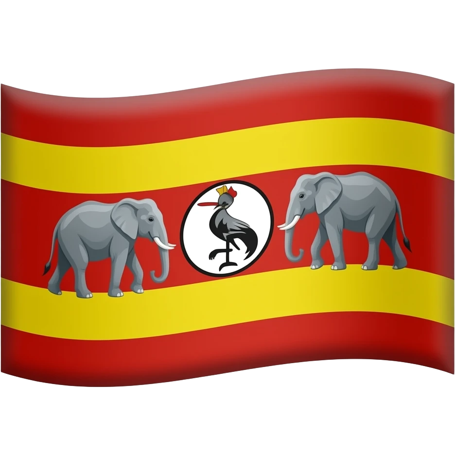 Describe the emoji is flag in the flock the three colours one upper red middle yellow lower red in the middle yellow you create that two elephants in the mmiddlein the middle yellow colour the two elephants middle one circle that circle had 28 stalls and 20th stars inside vaagai flower emoji