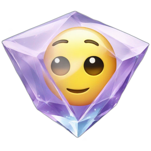 crystal with flying electrons emoji