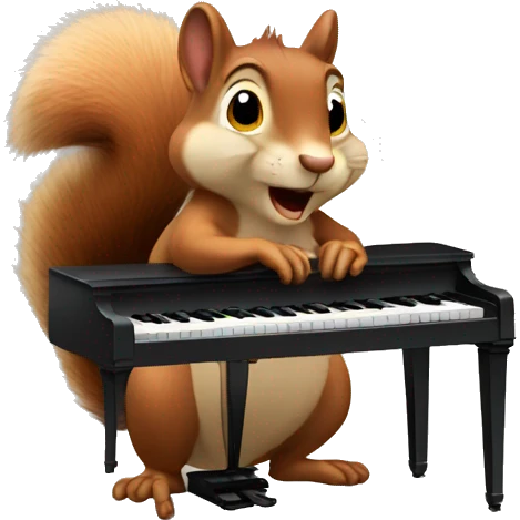Squirrel play piano emoji