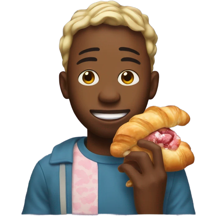 Tyler the creator holding a croissant  emoji