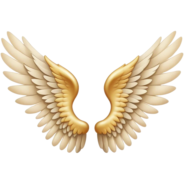 Angel wings beige  emoji