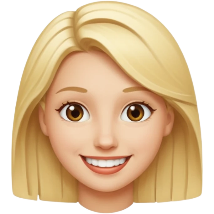 Blonde with as few details as possible, only her face emoji