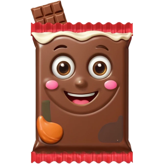 candy bar with accessories and eyes emoji