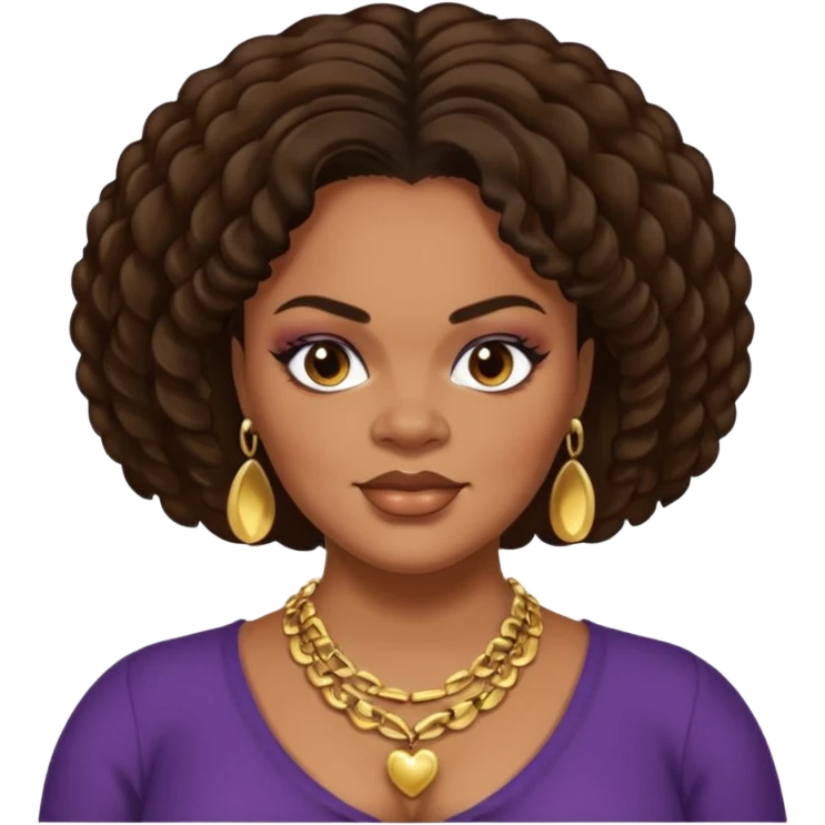 Jill Scott with dark brown hair emoji