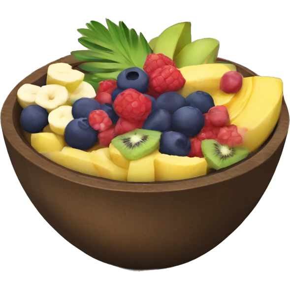 Acai bowl with many fruits  emoji