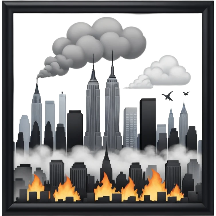 Make a sticker for what happend in New York towers on 9/11 emoji