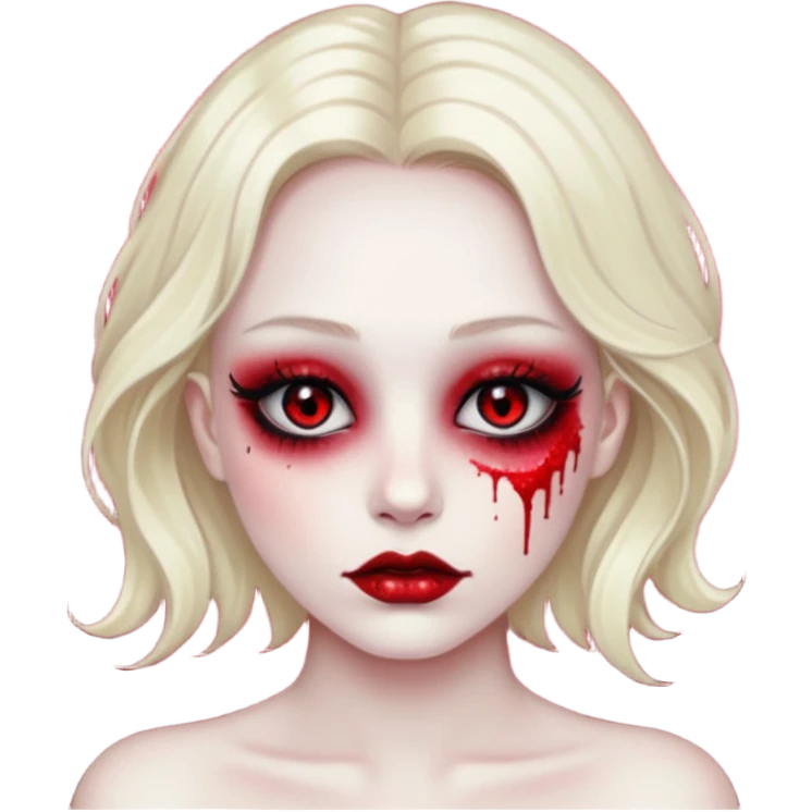 red glitter girl dead emoji