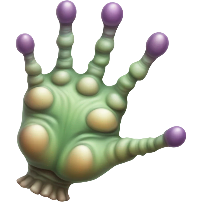 alien hand 6 finger emoji