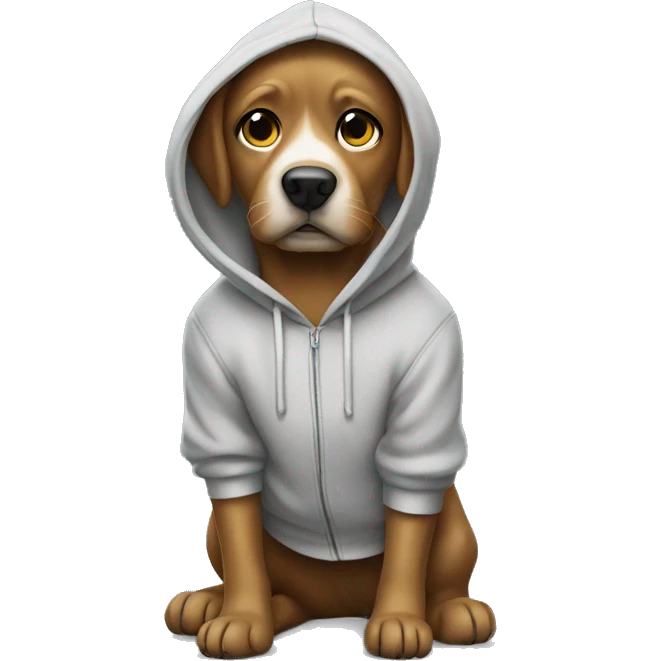 Dog wearing hoodie  emoji