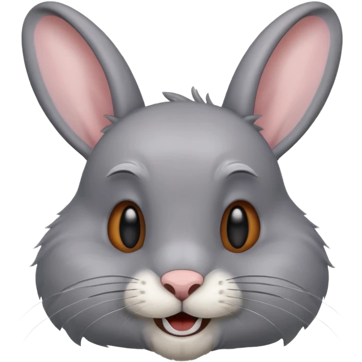 Head of a grey rabbit, grinning
 emoji