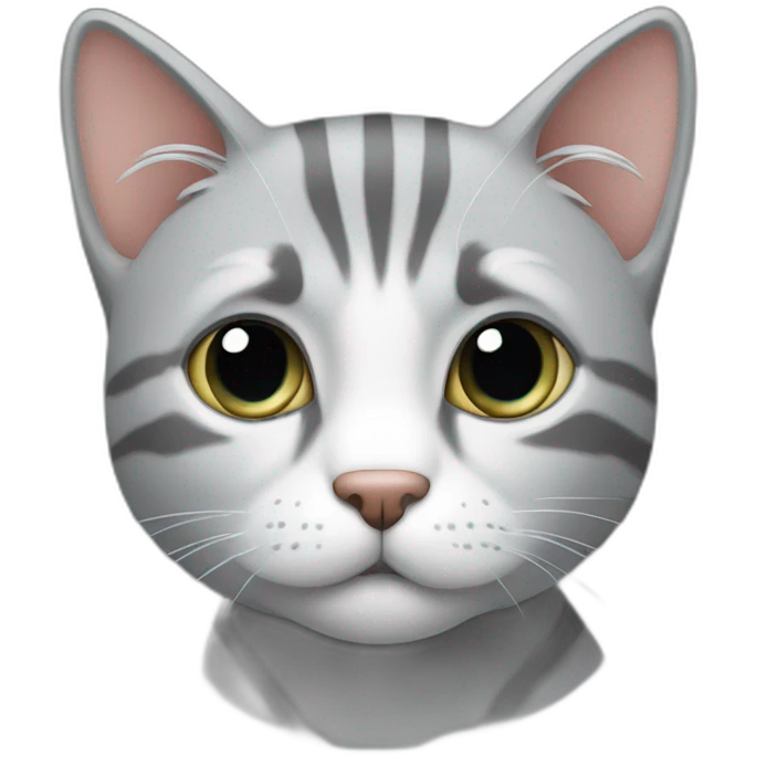 gato gris rayado emoji