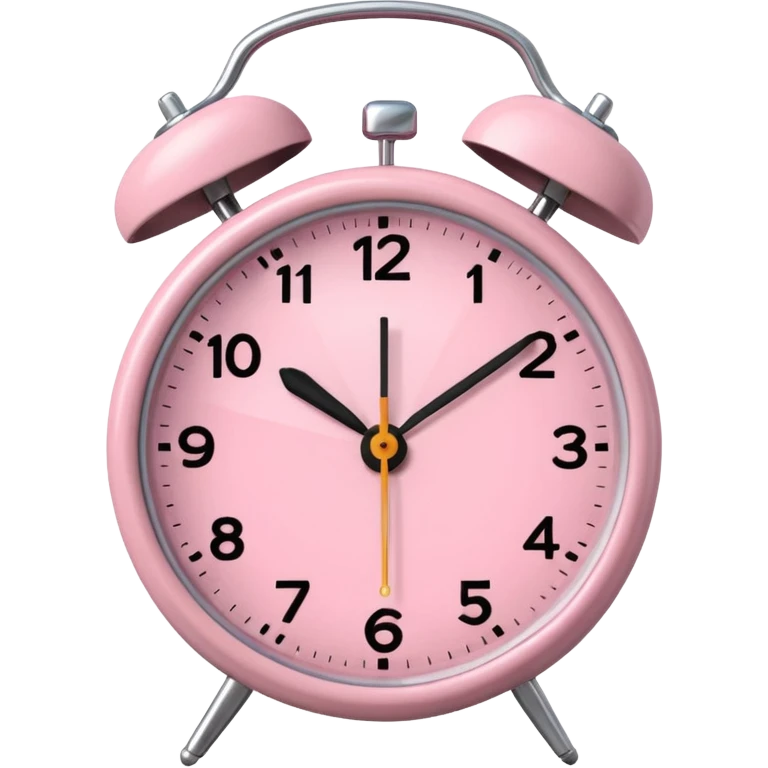 alarm oclock aesthetic and ios.18.1 and to show six in the morning color  light pink no hands clock alarm oclock emoji