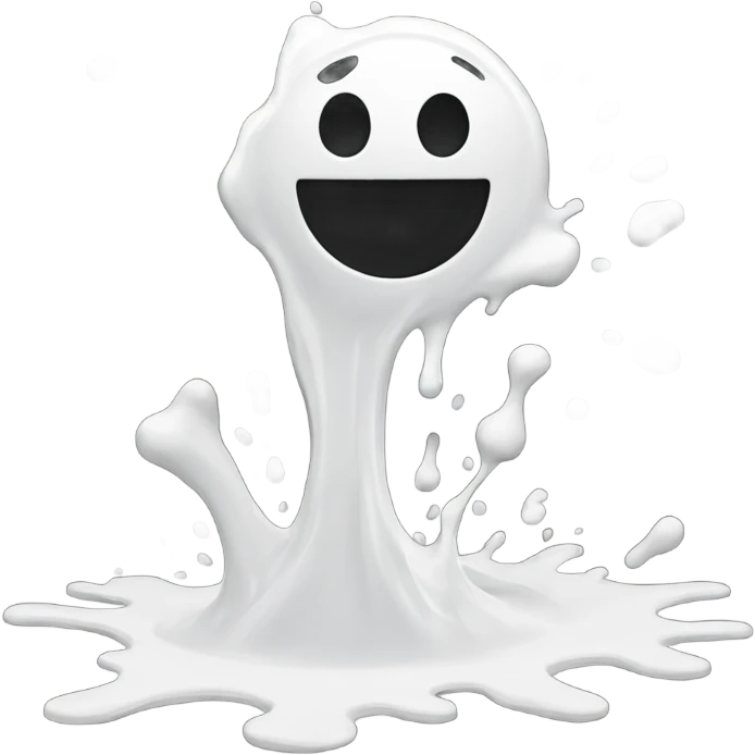 white paint splash emoji