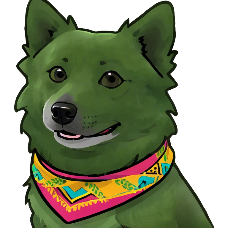 Black spitz emoji