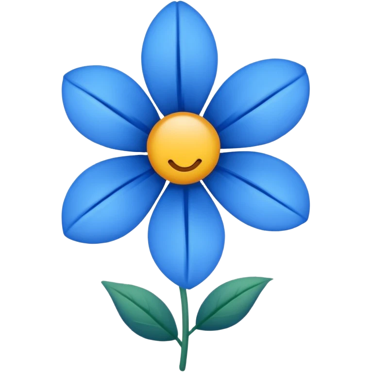 blue flower emoji
