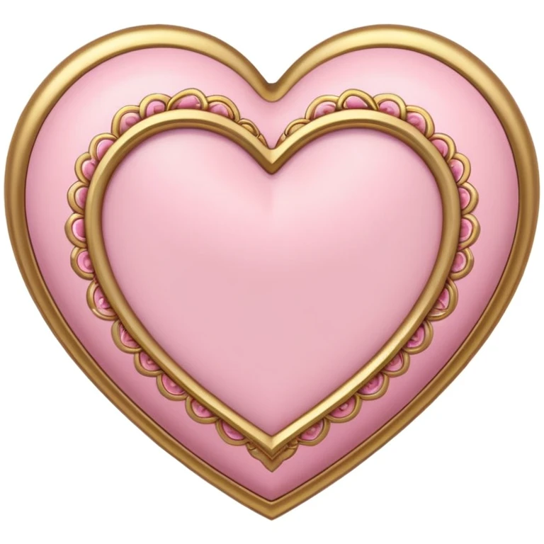 sakura heart with gold accents emoji
