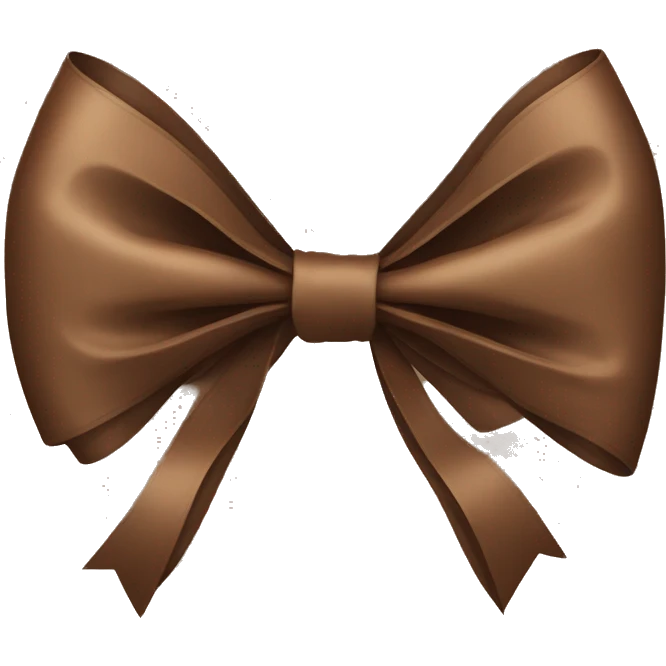 Brown bow ribbon emoji