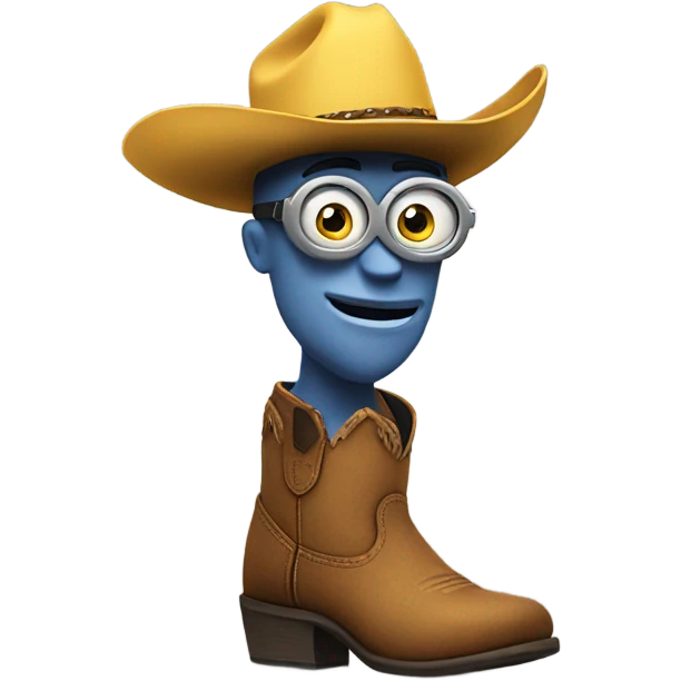 Minion wearing cowboy boots  emoji