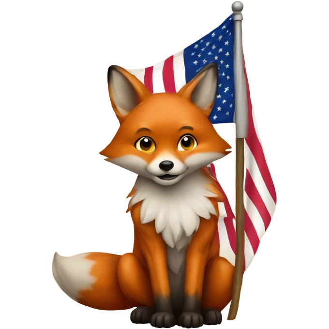 fox with a flag emoji