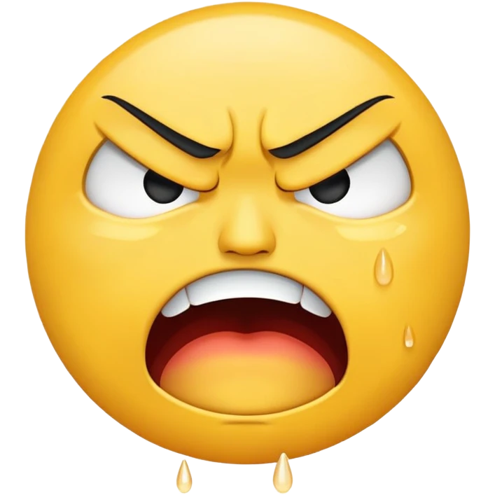 Angry crying emoticon emoji
