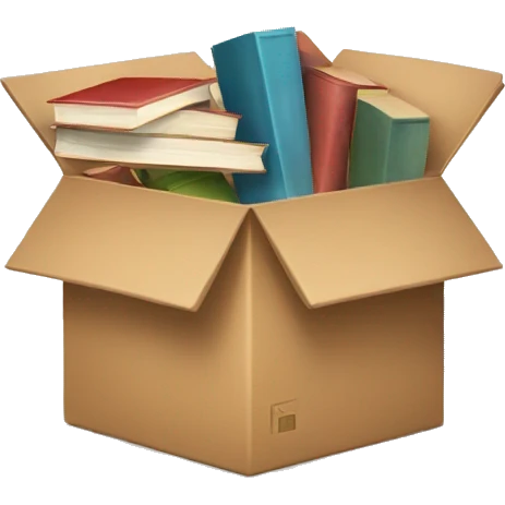 open box with books inside emoji