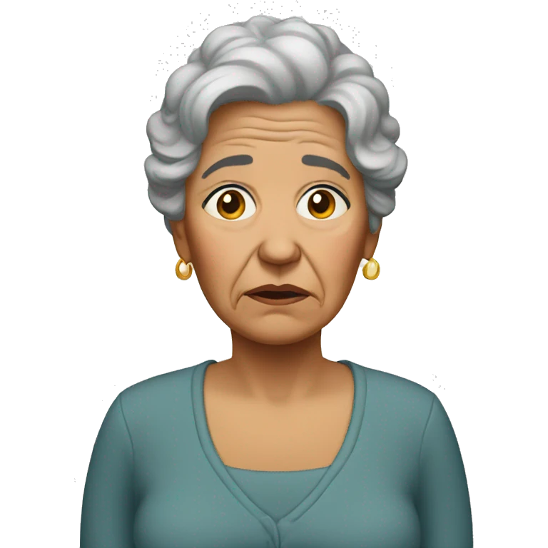 sad latina grandma emoji