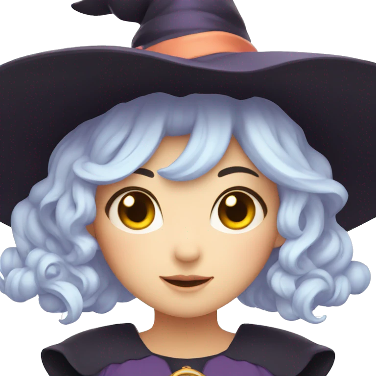 little cute kawaii witch emoji