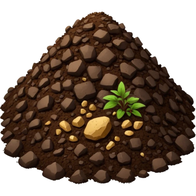 pile of soil with small pieces only emoji