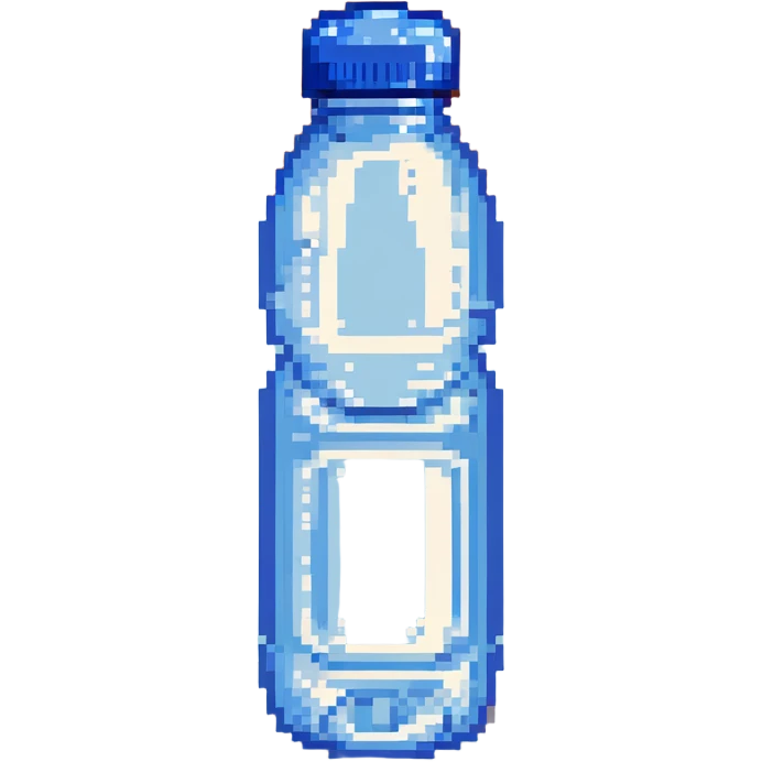 water bottle with blue cap emoji