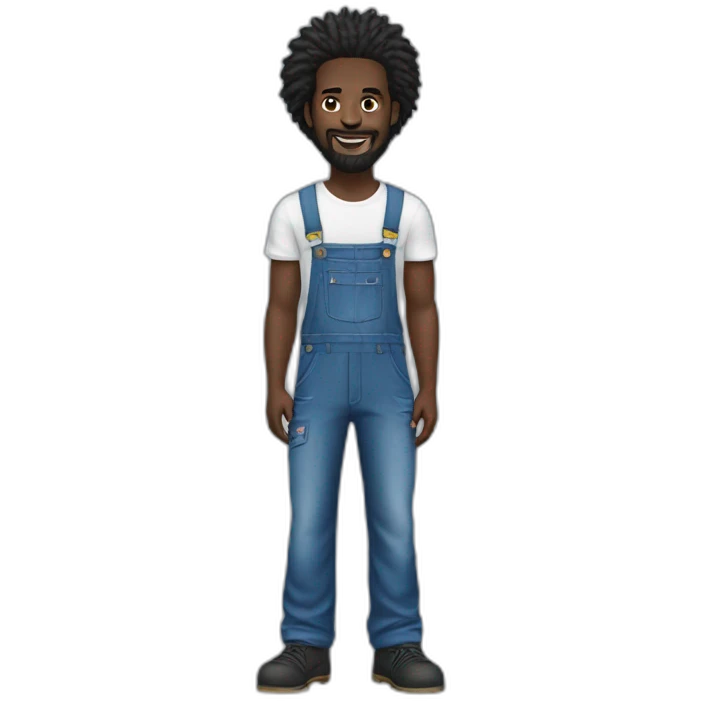 Adebayor Dressed in overalls  emoji