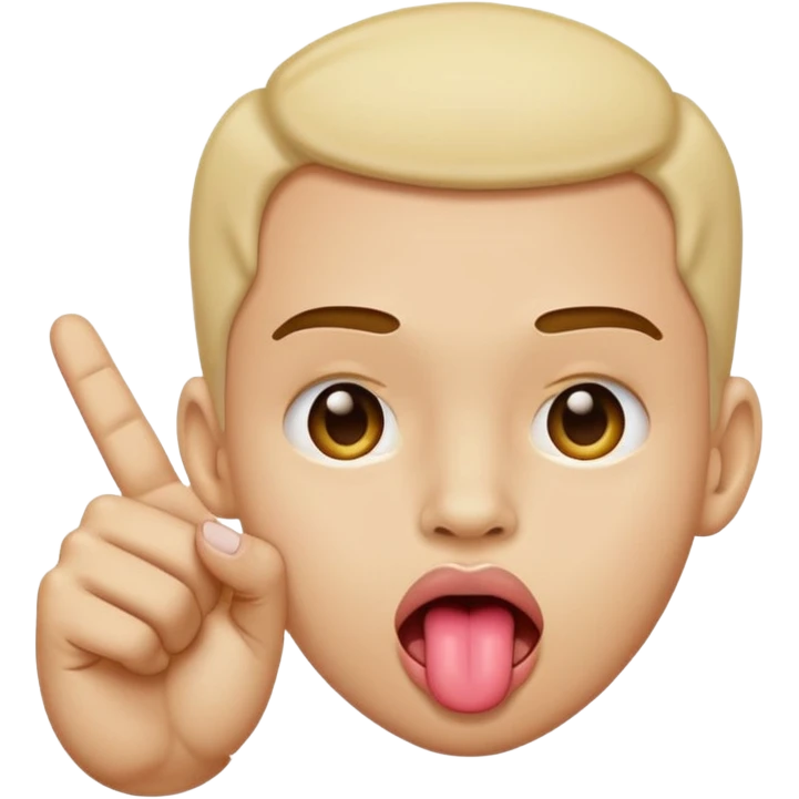 Tongue out face emoji with pinching hand  emoji