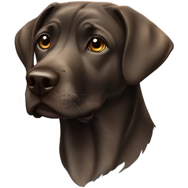 Brindle young lab dog head emoji