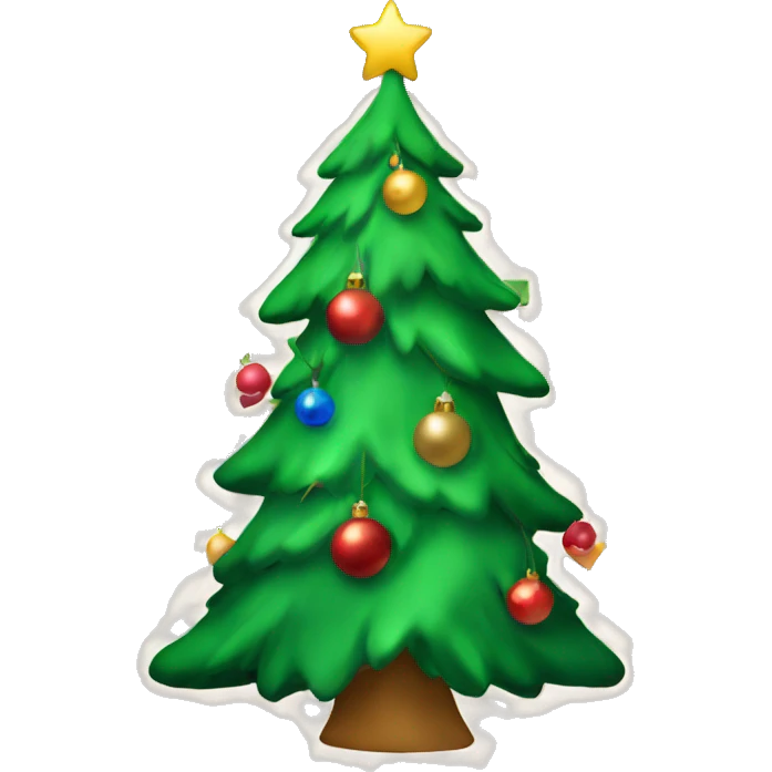 christmas day with tree emoji