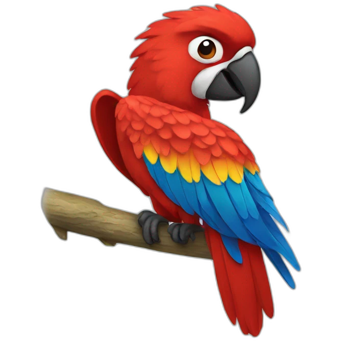 Red macaw emoji