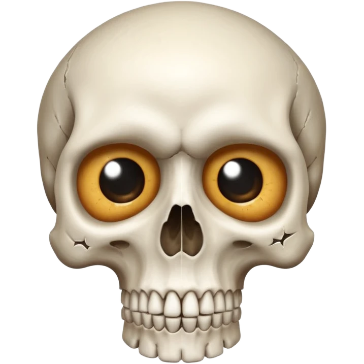 Skull with big stars in the eyes covering the eye section  emoji