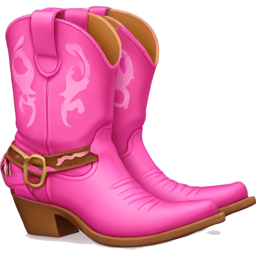 pink cowgirl boots emoji