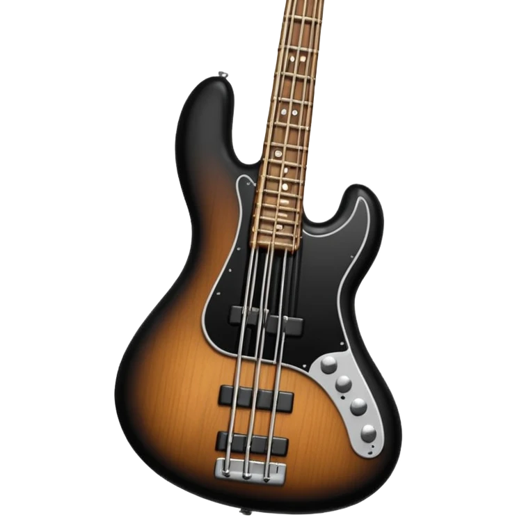 Black electric bass emoji