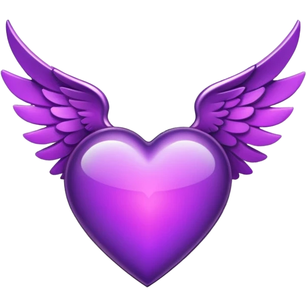 Purple heart flying emoji