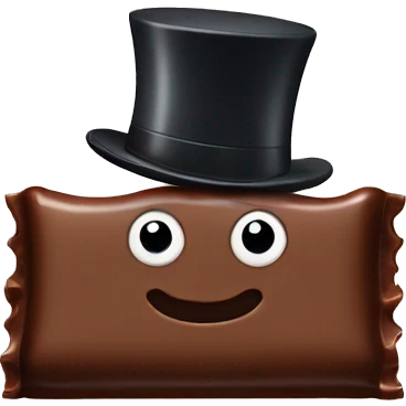 chocolatebar with top hat emoji