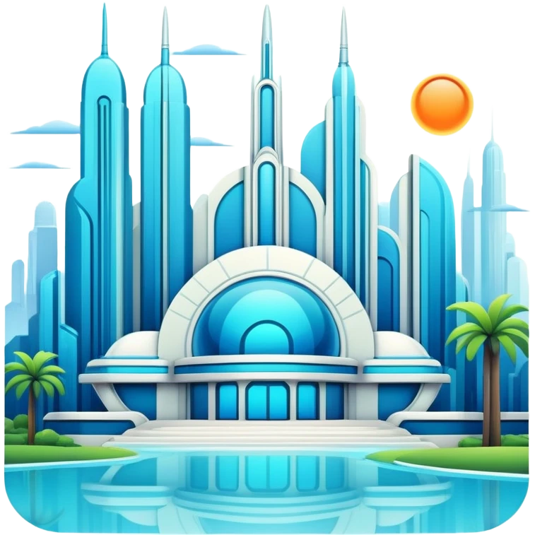 Utopian Futuristic Modern Aesthetic Scenery Deco emoji
