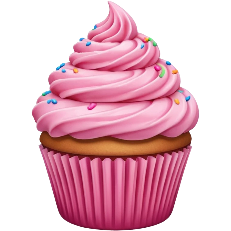 Cupcake with pink icing emoji