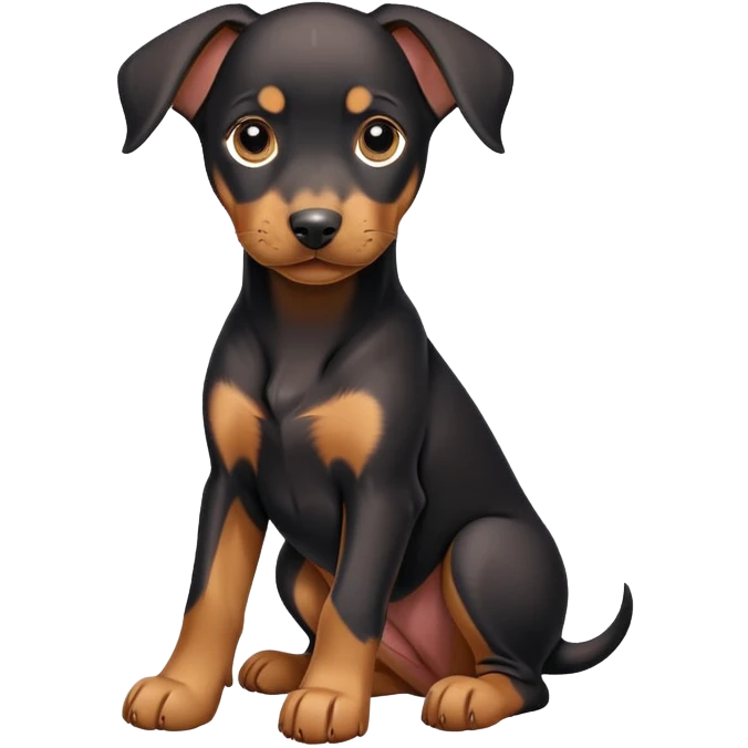 Dobermann puppy emoji