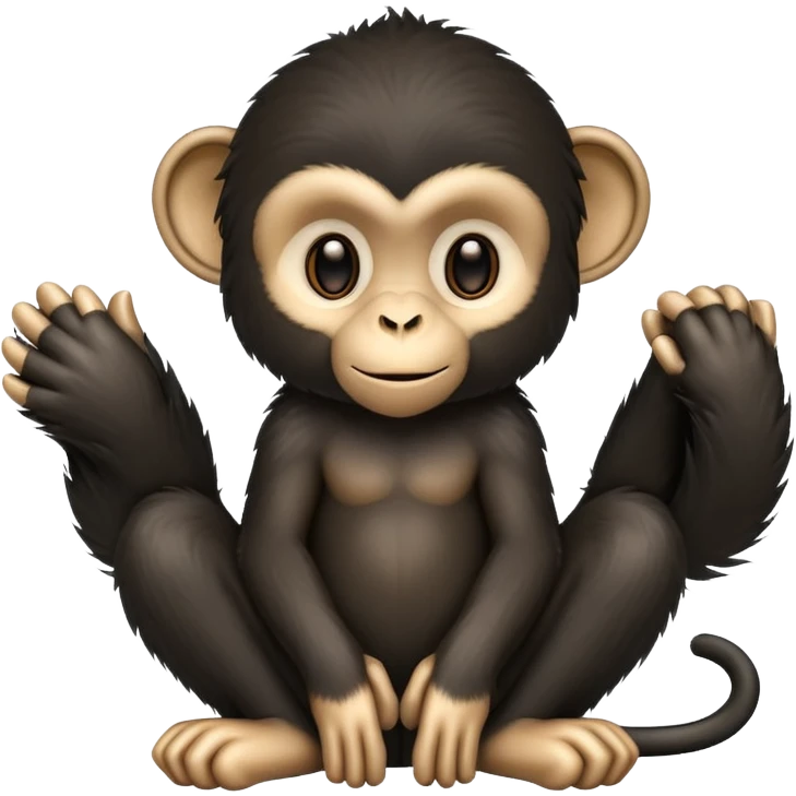 Black monkey emoji