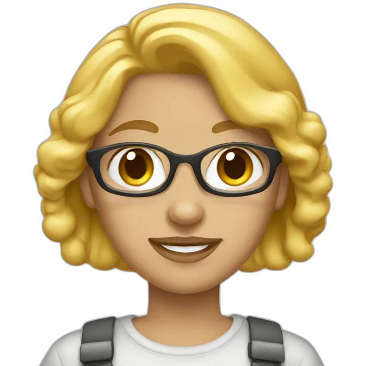 Blonde artist painter emoji