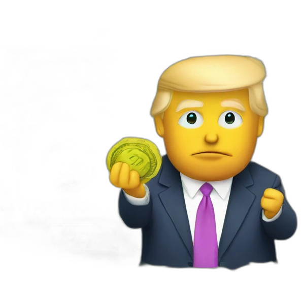 DONALD TRUMP WITH A MONEY emoji