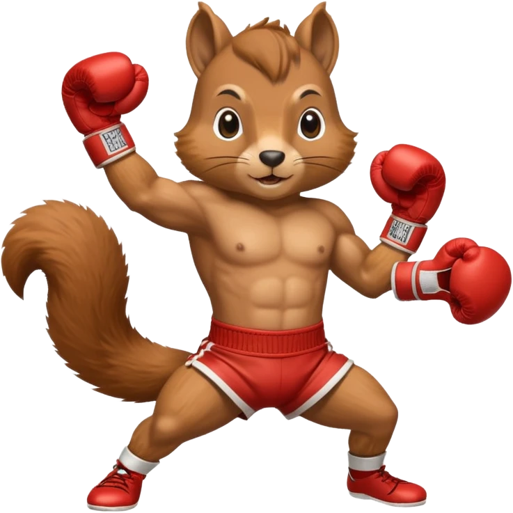 Squirrel kick boxing  emoji