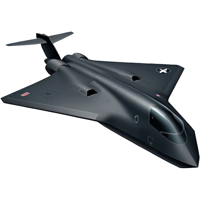 Military Bomber - B-2 Spirit - Northrop Grumman (Model Year: 2021) (Iconic colour: Stealth black) emoji