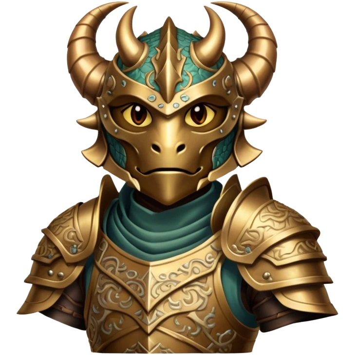 dnd character dragonbord with armor emoji