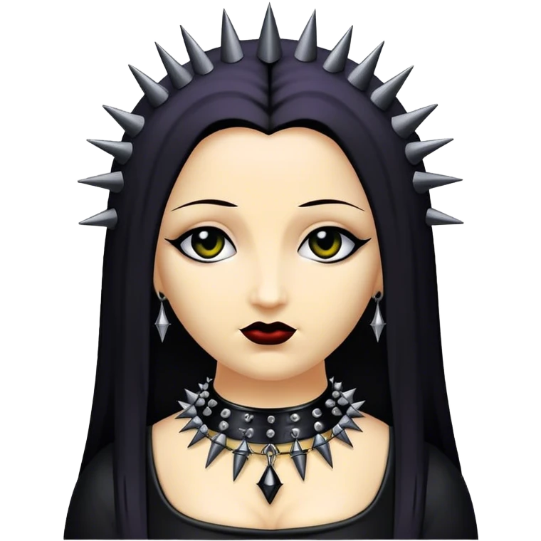 goth monalisa with spiked collar emoji